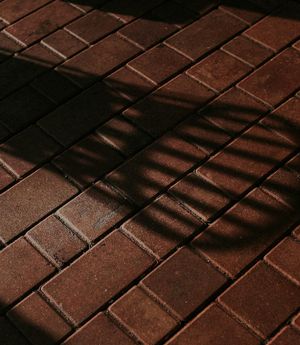 Abstract shot of feet in motion on a clean floor surface.